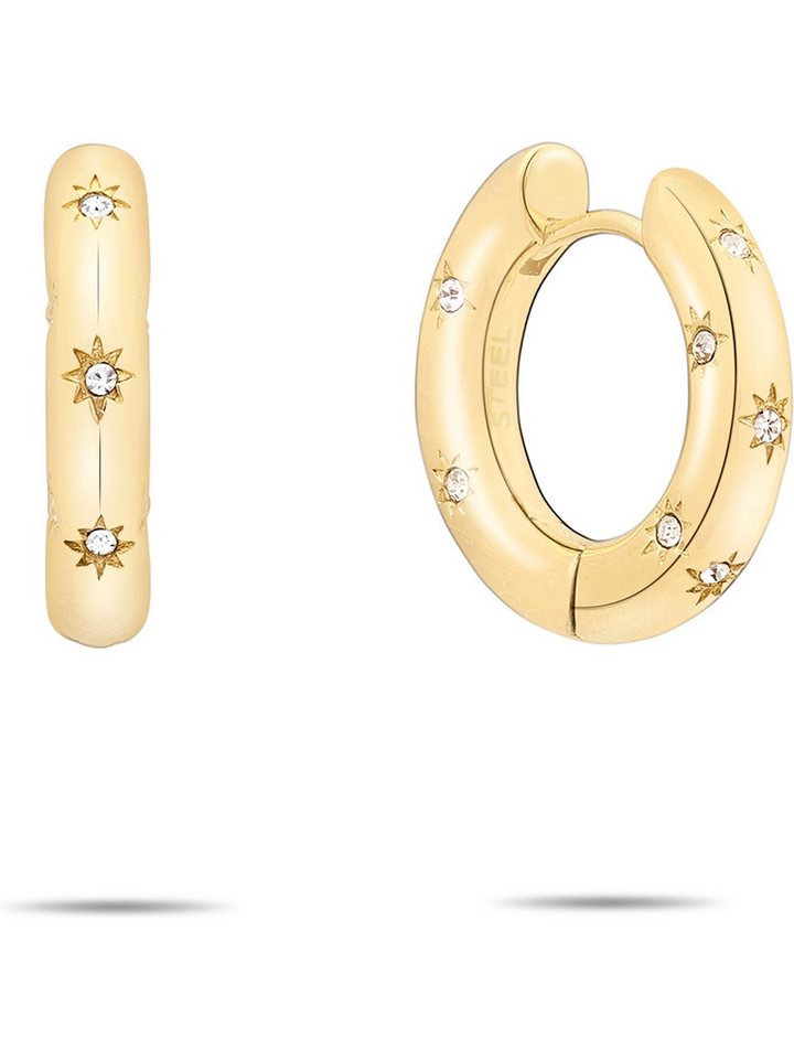 Tamaris Paar Creolen Tamaris Damen-Creolen Edelstahl 48 Glasstein (Paar) von Tamaris