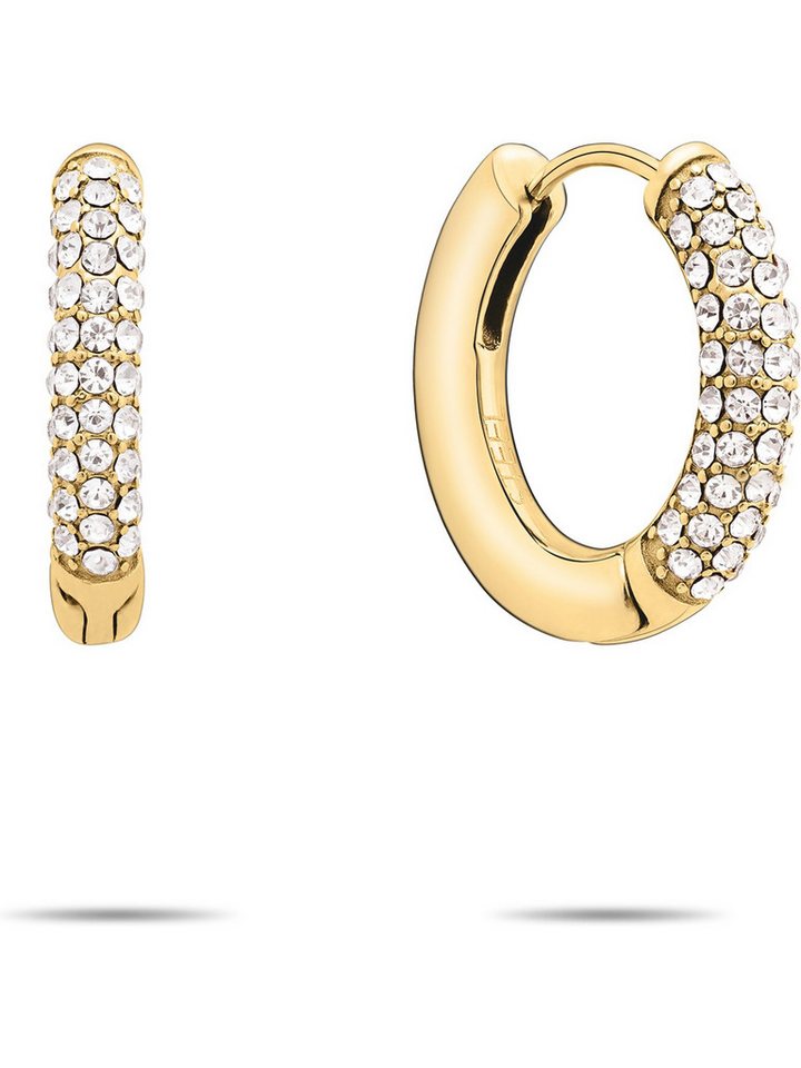 Tamaris Paar Creolen Tamaris Damen-Creolen Edelstahl 96 Glasstein (Paar) von Tamaris