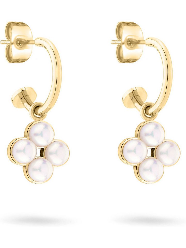 Tamaris Paar Creolen Tamaris Damen-Creolen Edelstahl Kunstperle (Paar) von Tamaris