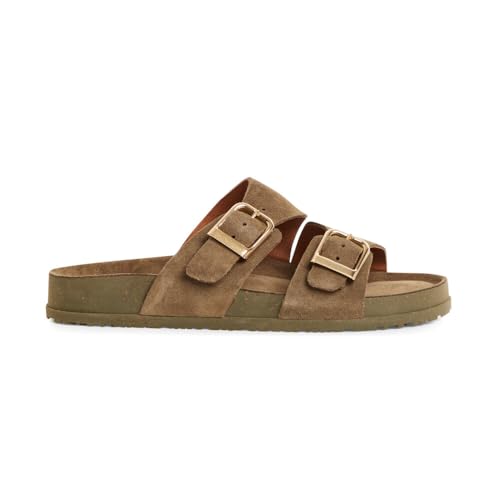 Tamaris Pantolette Damen Flach grün,EU 36 von Tamaris