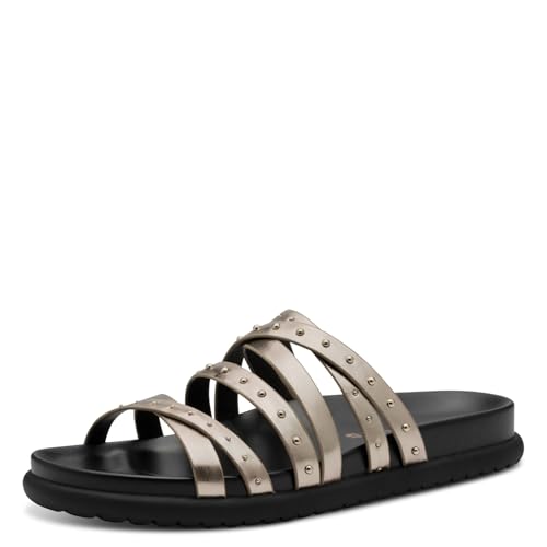 Tamaris Pantolette Damen Flach metallic,EU 41 von Tamaris