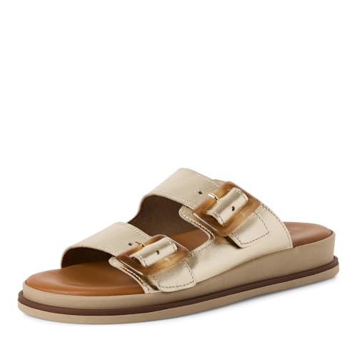 Tamaris Pantolette Damen Keilabsatz metallic,EU 37 von Tamaris