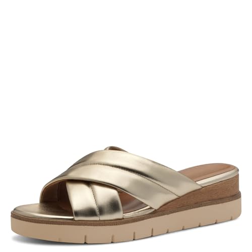 Tamaris Pantolette Damen Keilabsatz metallic,EU 38 von Tamaris