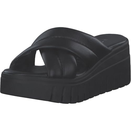 Tamaris Pantolette Damen Keilabsatz schwarz,EU 39 von Tamaris