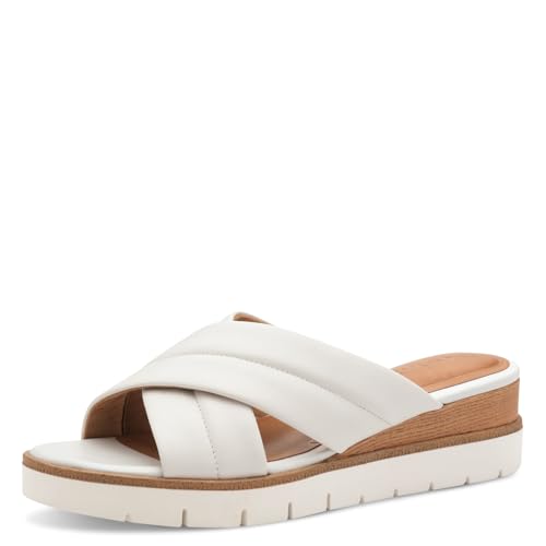 Tamaris Pantolette Damen Keilabsatz weiß,EU 38 von Tamaris