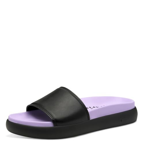 Tamaris Pantolette Damen Vegan Flach schwarz,EU 37 von Tamaris