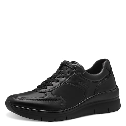 Tamaris Damen Low-Top Sneaker, Frauen Halbschuhe,Wechselfußbett,Sportschuhe,Freizeitschuhe,Turnschuhe,Laufschuhe,Freizeit,Black Uni,39 EU von Tamaris