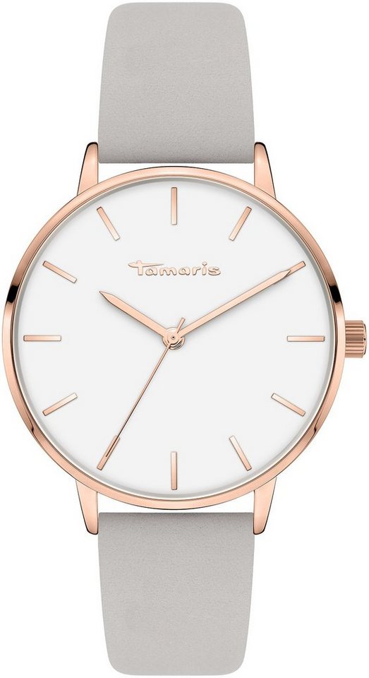 Tamaris Quarzuhr TT-0005-LQ, Armbanduhr, Damenuhr, Lederarmband, analog von Tamaris