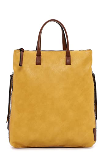 Tamaris Rucksack Gritt 31524 Damen Rucksäcke Zweifarbig yellow/cognac 467 One Size von Tamaris