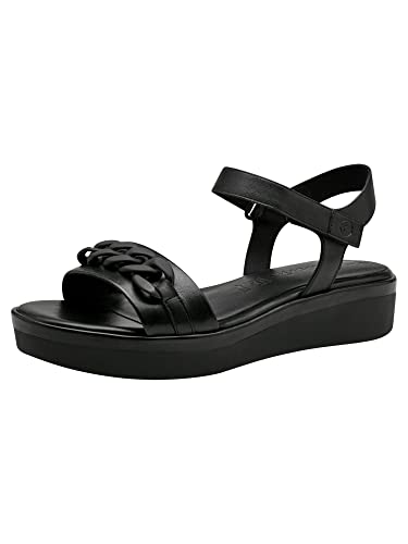 Tamaris Damen 1-1-28267-30 Flache Sandale, Black Leather, 40 EU von Tamaris