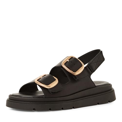 Tamaris Sandalette Damen Bequem Keilabsatz schwarz,EU 40 von Tamaris