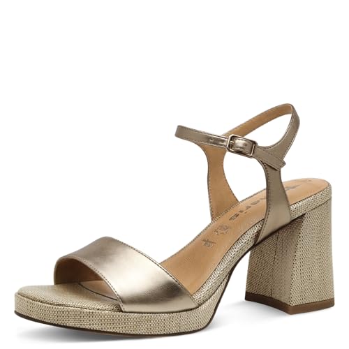 Tamaris Sandalette Damen Elegant metallic,EU 37 von Tamaris