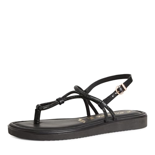 Tamaris Sandalette Damen Flach schwarz,EU 39 von Tamaris