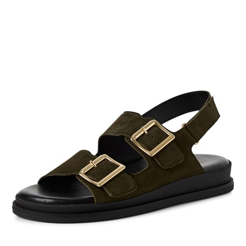 Tamaris Sandalette Damen Keilabsatz grün,EU 37 von Tamaris