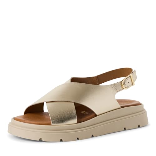 Tamaris Sandalette Damen Keilabsatz metallic,EU 40 von Tamaris