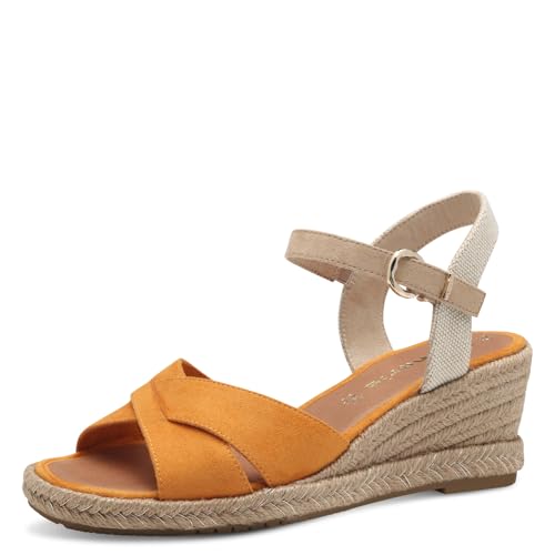Tamaris Sandalette Damen Keilabsatz orange,EU 39 Tamaris Sandalette Damen Keilabsatz orange,EU 39 von Tamaris