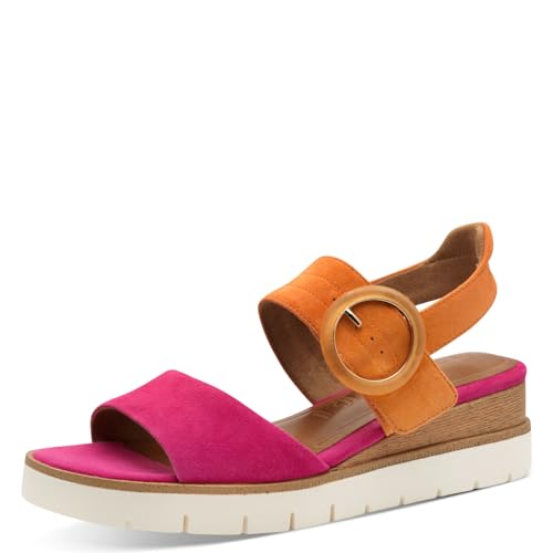 Tamaris Sandalette Damen Keilabsatz pink,EU 41 Tamaris Sandalette Damen Keilabsatz pink,EU 41 von Tamaris