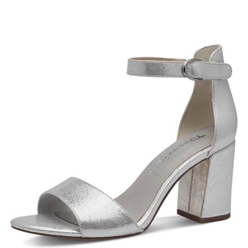 Tamaris Sandalette Damen Vegan Elegant metallic,EU 38 von Tamaris