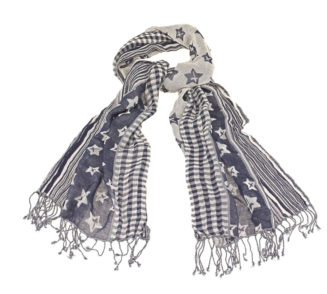 Tamaris Schal Tamaris Scarf, (Set, 1-St. 1-teilig), Damen Schal mit Fransen von Tamaris