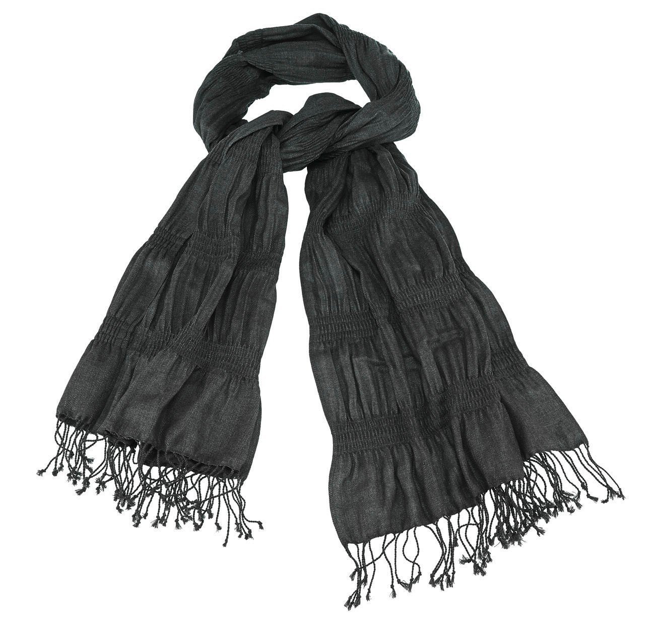 Tamaris Schal Tamaris Scarf, (Set, 1-St. 1-teilig), geraffter Damen Schal mit Fransen von Tamaris