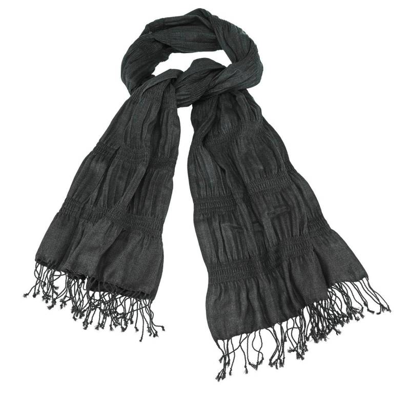 Tamaris Schal Tamaris Scarf, (Set, 1-St. 1-teilig), geraffter Damen Schal mit Fransen von Tamaris