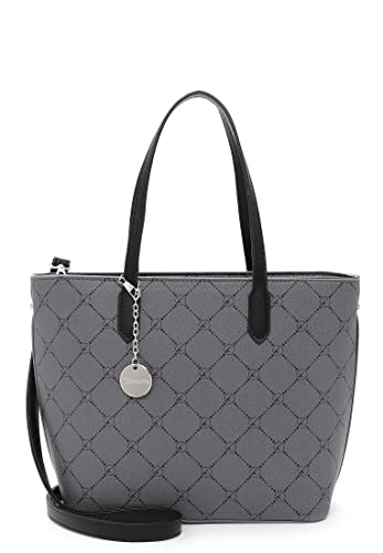 Tamaris Shopper TAS Anastasia 30106 Damen Handtaschen Karo darkgrey 840 von Tamaris