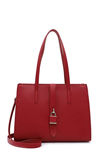 Tamaris Shopper Jasmina 31753 Damen Handtaschen Uni red 600 von Tamaris