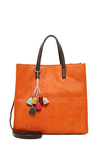 Tamaris Shopper Laureen 32080 Damen Handtaschen Uni orange 610 von Tamaris