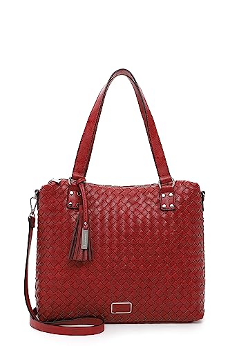 Tamaris Shopper Melissa 32544 Damen Handtaschen Uni red 600 von Tamaris