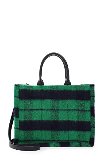 Tamaris Shopper Mercedes 32760 Damen Handtaschen Karo green 930 von Tamaris