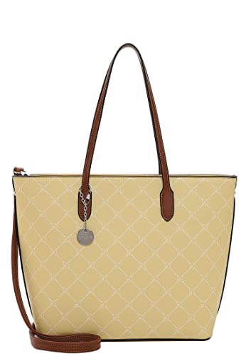 Tamaris Shopper TAS Anastasia 30107 Damen Handtaschen Karo lightyellow 410 von Tamaris