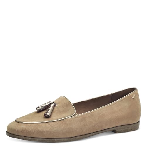 Tamaris Slipper Damen Elegant Blockabsatz beige,EU 37 von Tamaris