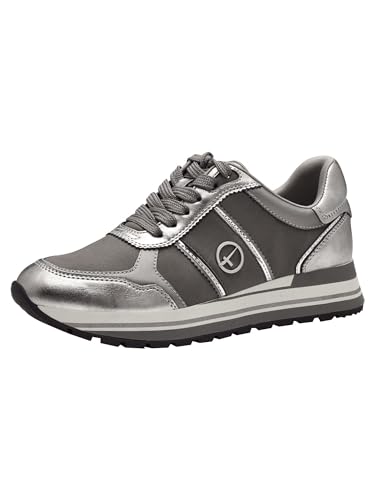 Tamaris Damen Sneaker Vegan; Grey Combined, EU 38 von Tamaris