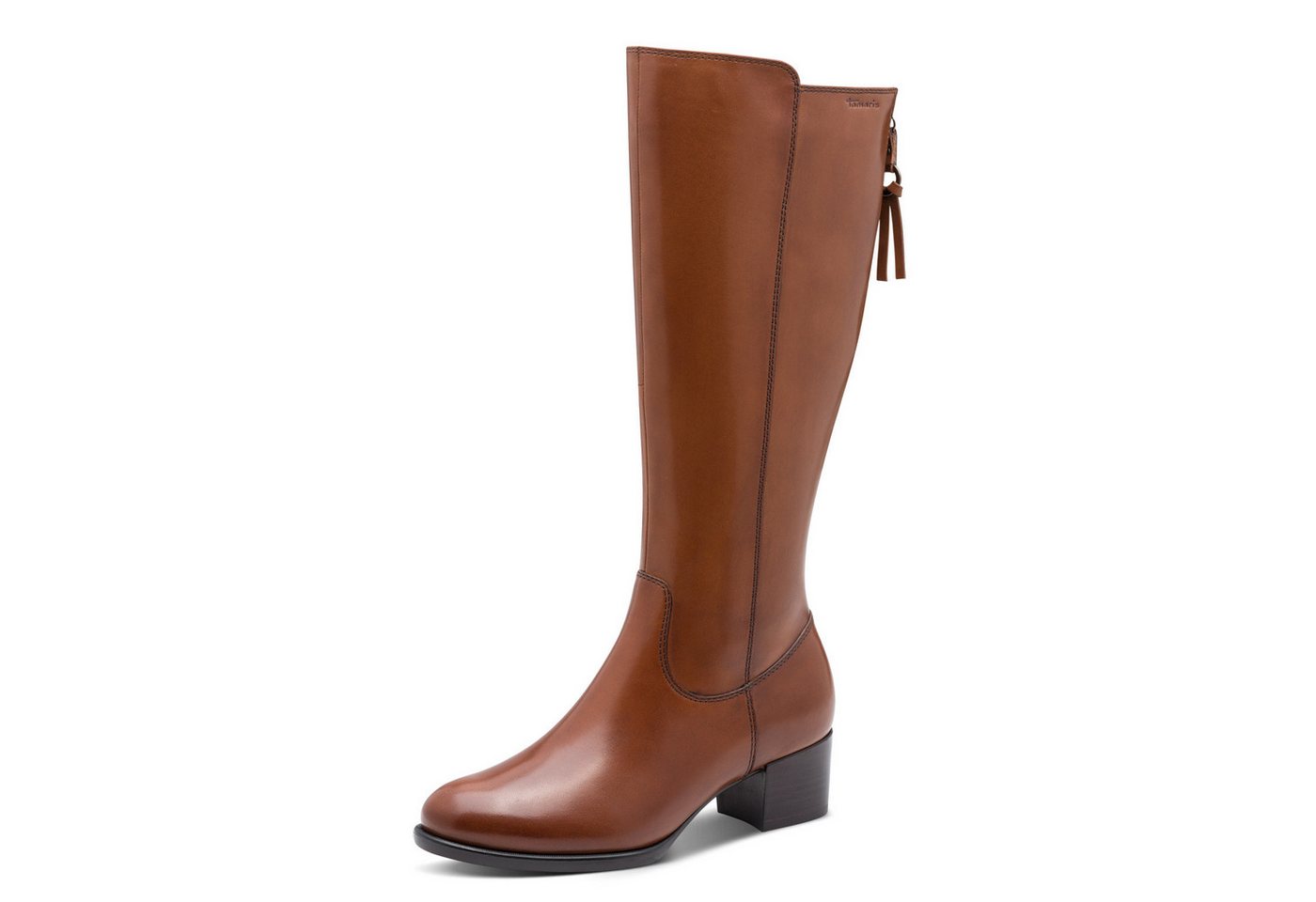 Tamaris Stiefel, Blockabsatz, Langschaftstiefel mit Innenreißverschluss von Tamaris