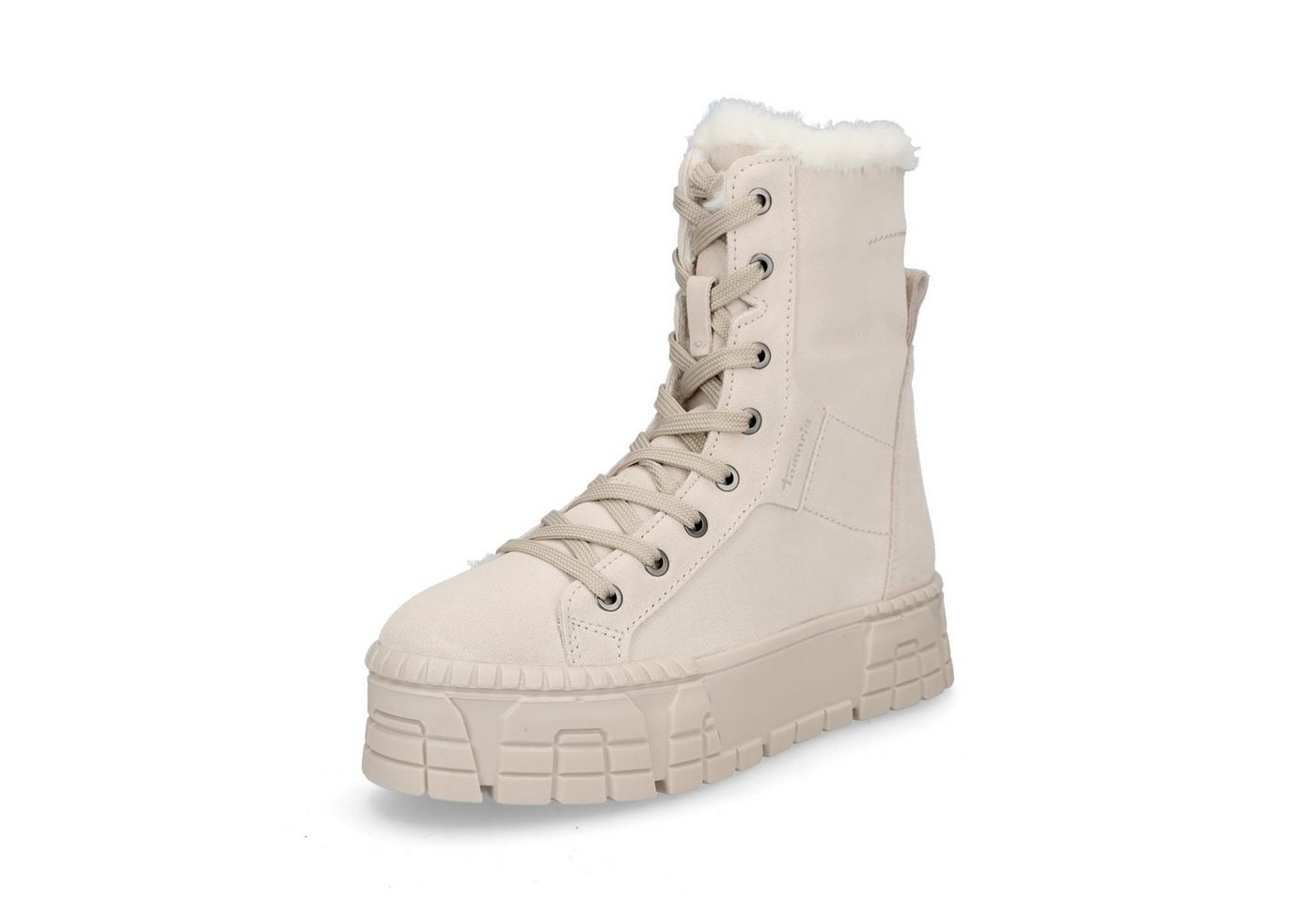 Tamaris Tamaris Damen Leder Schnürboot beige Schnürboots von Tamaris