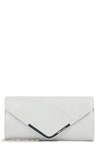 Tamaris Clutch TAS Amalia 30453 Damen Handtaschen Uni silver 830 von Tamaris