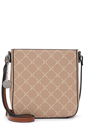 Tamaris Umhängetasche TAS Anastasia 30103 Damen Handtaschen Karo sand/cognac 427 von Tamaris