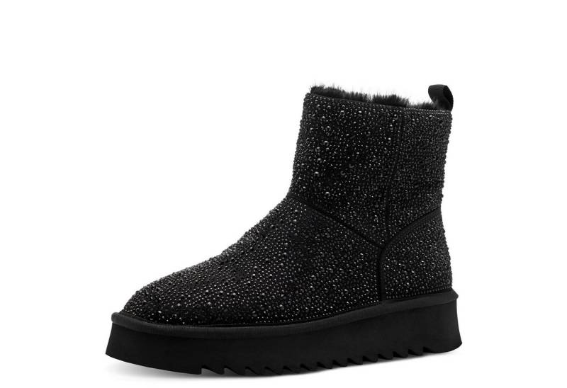 Tamaris Winterboots, Plateau, Stiefelette mit Allover-Strasssteinen besetzt von Tamaris