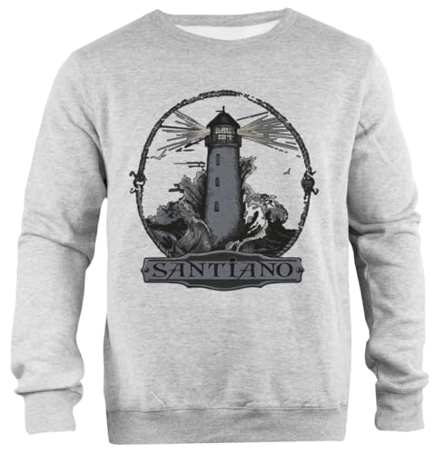 Tambootee Santiano Graues Unisex-Pullover-Sweatshirt Mit Schlichter Passform Tambootee Santiano Graues Unisex-Pullover-Sweatshirt Mit Schlichter Passform von Tambootee