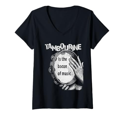 Damen Percussion Instrument Percussion My Skills Tamburin T-Shirt mit V-Ausschnitt Damen Percussion Instrument Percussion My Skills Tamburin T-Shirt mit V-Ausschnitt von Tambourine Outfit For Tambourine Player & Musician