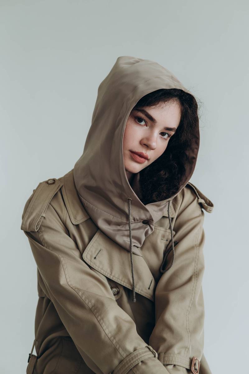 Wasserdichter Kapuzenschal Mit Satinfutter Unisex-Kapuze Für Lockiges Haar von TamiMore