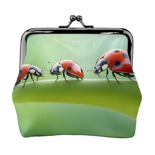 Lustiger Marienkäfer-Druck, leichte Damen-Münzgeldbörse, exquisit, wasserdicht, kleine Tasche für Münzen, Karten von Tamiger