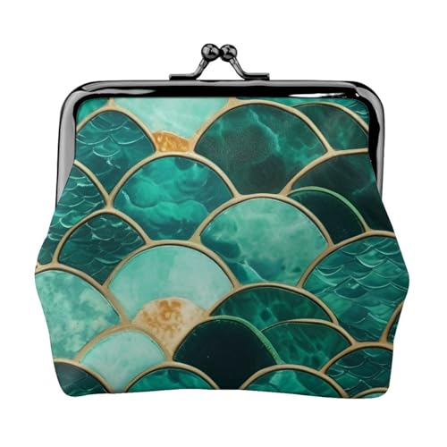 Meerjungfrau Fischschuppen-Druck, leichte Damen-Münzgeldbörse, exquisit, wasserdicht, kleine Tasche für Münzen, Karten von Tamiger