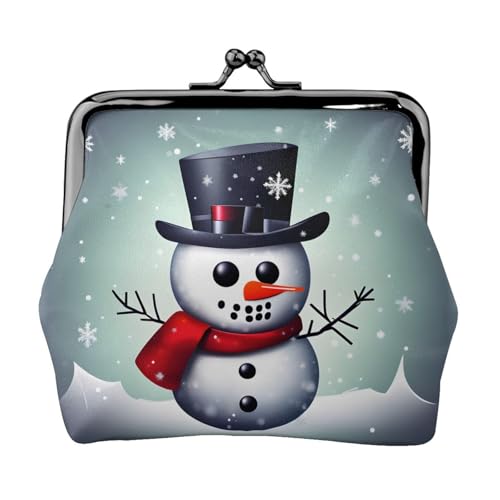 Münzgeldbörse mit Weihnachtsschneemann-Druck, leicht, exquisit, wasserdicht, kleine Tasche für Münzen, Karten von Tamiger