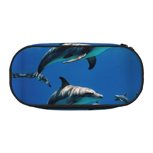 Tamiger Lustiges Federmäppchen mit Delfin-Druck, für Schule, Studenten, Jungen, Mädchen, für den täglichen Gebrauch, praktisch, Schwarz , Einheitsgröße, Taschen-Organizer Tamiger Lustiges Federmäppchen mit Delfin-Druck, für Schule, Studenten, Jungen, Mädchen, für den täglichen Gebrauch, praktisch, Schwarz , Einheitsgröße, Taschen-Organizer von Tamiger