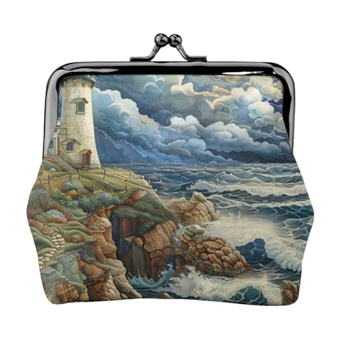The Seaside Lighthouse Print Lightweight Women Coin Purse Exquisite Waterproof Small Pouch for Coins Cards von Tamiger