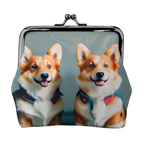 Tragende Kleidung, niedlicher Corgi-Hunde-Druck, leichte Damen-Münzgeldbörse, exquisit, wasserdicht, kleine Tasche für Münzen, Karten von Tamiger