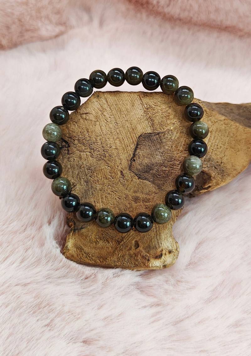 Gold-Obsidian Perlenarmband | 6mm Schmucksteinarmband Goldschimmer Handgemacht Gold-Obsidian Perlenarmband | 6mm Schmucksteinarmband Goldschimmer Handgemacht von Taminileo