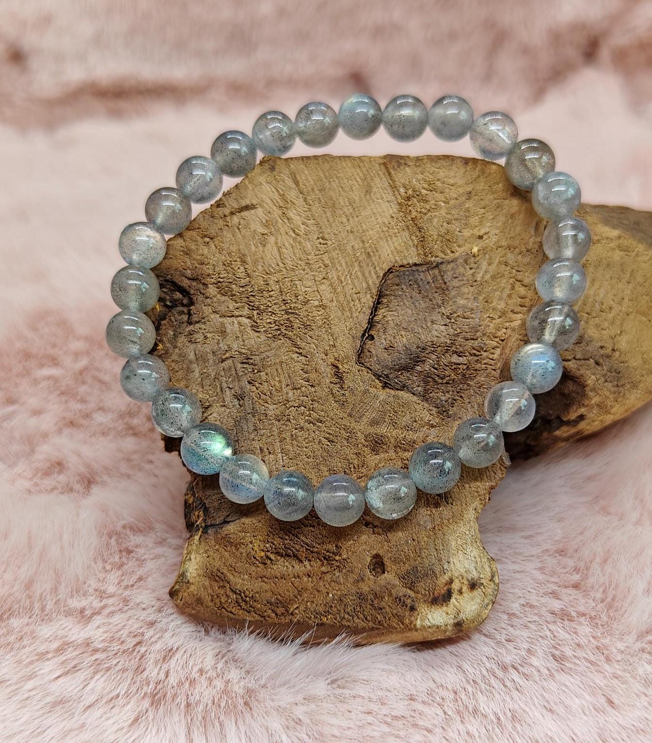 Labradorit Perlenarmband | 6mm Schmucksteinarmband Handgemacht von Taminileo