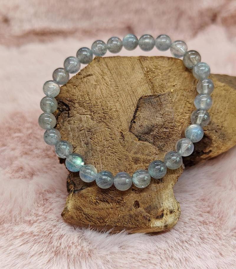 Labradorit Perlenarmband | 6mm Schmucksteinarmband Handgemacht von Taminileo